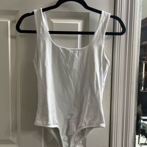 Blue Rain White Bodysuit